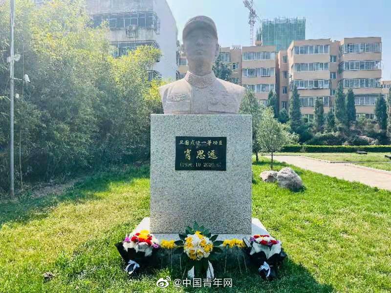 4月3日,河南新乡市延津县烈士陵园,来祭奠肖思远烈士的人络绎不绝