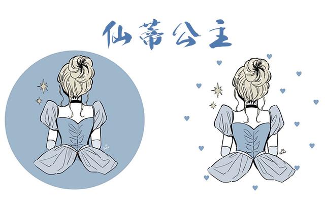 简笔画女孩古风背影 可爱简笔画手绘女孩丸子头