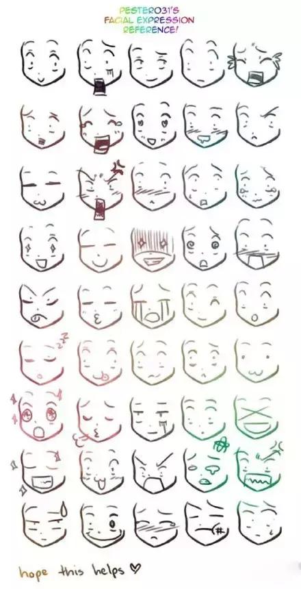 简笔画表情包萌表情 可爱,很萌的简笔画表情