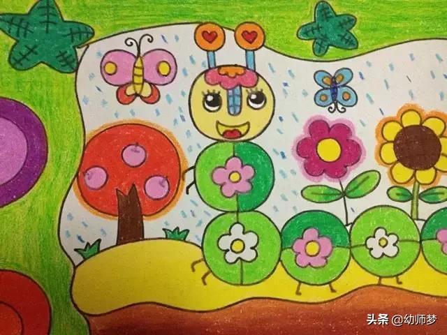 1一3岁宝宝学画画,大一班的小朋友学画画