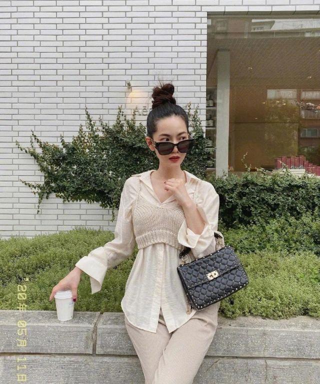 「豪門嬌妻」曾之喬越來越會穿！藍色格紋裙搭漁夫帽，時髦又減齡 娛樂八卦吃瓜 第8张