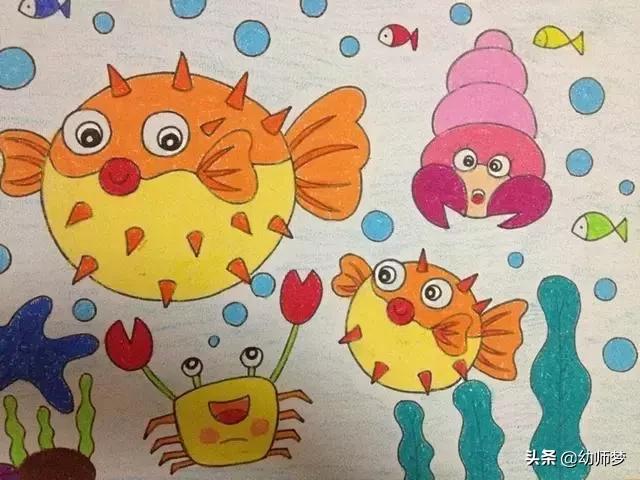 1一3岁宝宝学画画,大一班的小朋友学画画