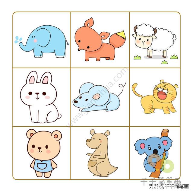 简笔画大全. 可爱 简单,呆萌可爱图片大全简笔画