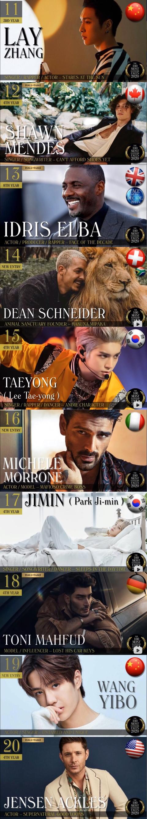 男明星图片大全，最帅的男明星图片（全球百大最帅男星）