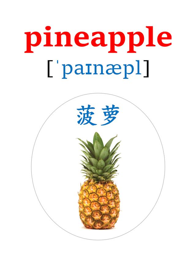 蔬菜英语单词 水果英语单词