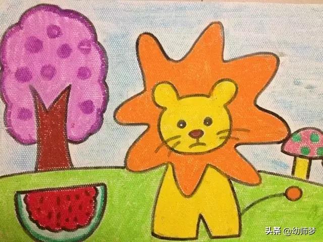 1一3岁宝宝学画画,大一班的小朋友学画画