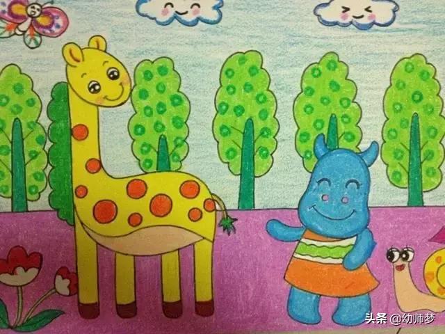 1一3岁宝宝学画画,大一班的小朋友学画画