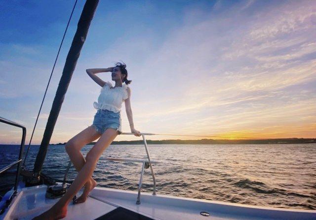 林志穎嬌妻陳若儀曬照，海上度假大長腿引人羨慕，不愧是當過模特 娛樂八卦吃瓜 第4张