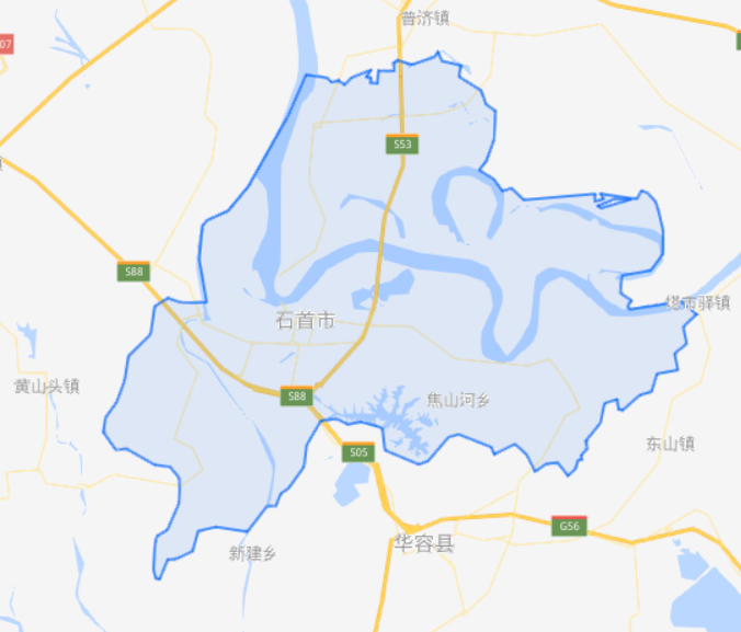 南邻湖南安乡,华容,北抵江陵,东靠本省监利县