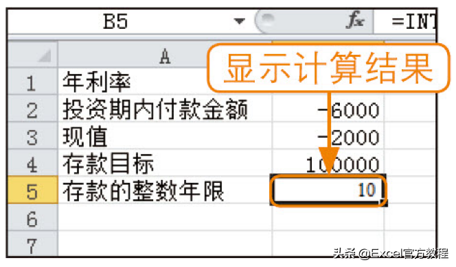 Excel函数进阶技巧使用NPER函数计算还款次数 正数办公