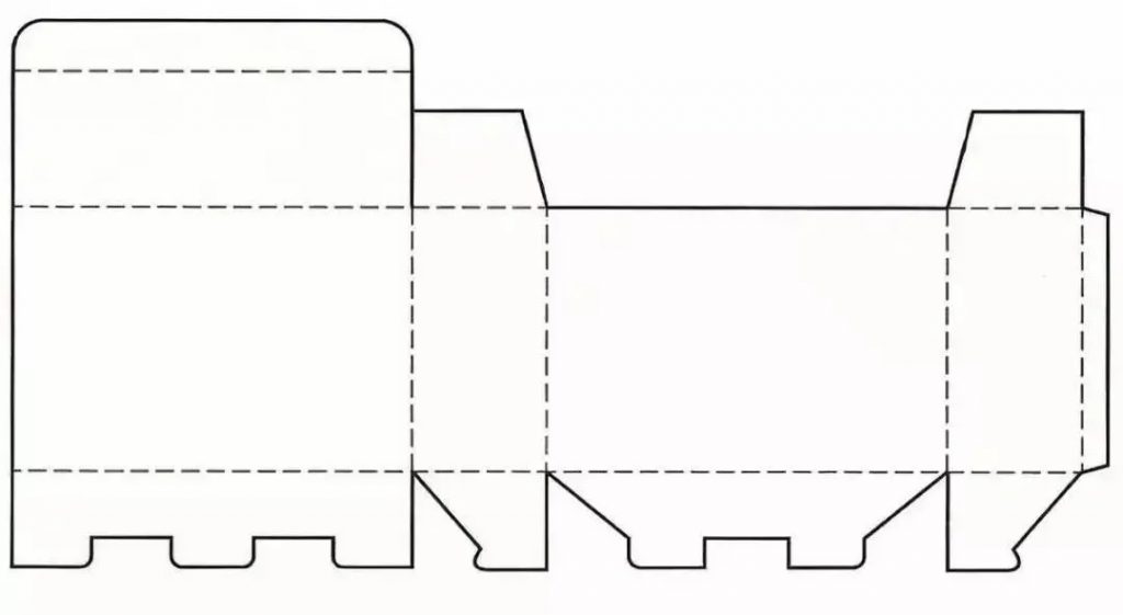 包装盒结构图绘制常见彩盒包装结构设计