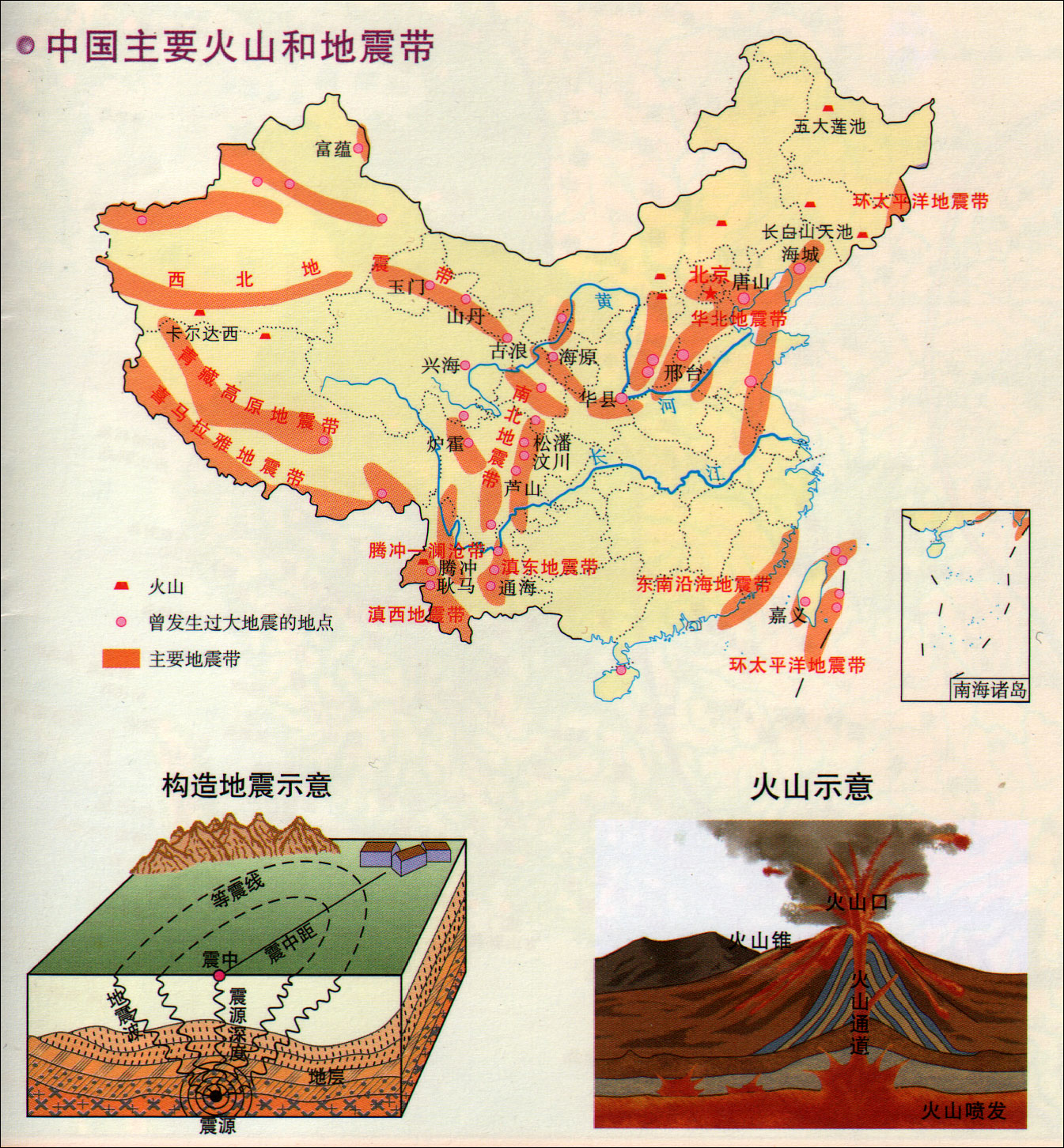 两个火山地震带中国主要地震区分布成因危害及自救和逃生