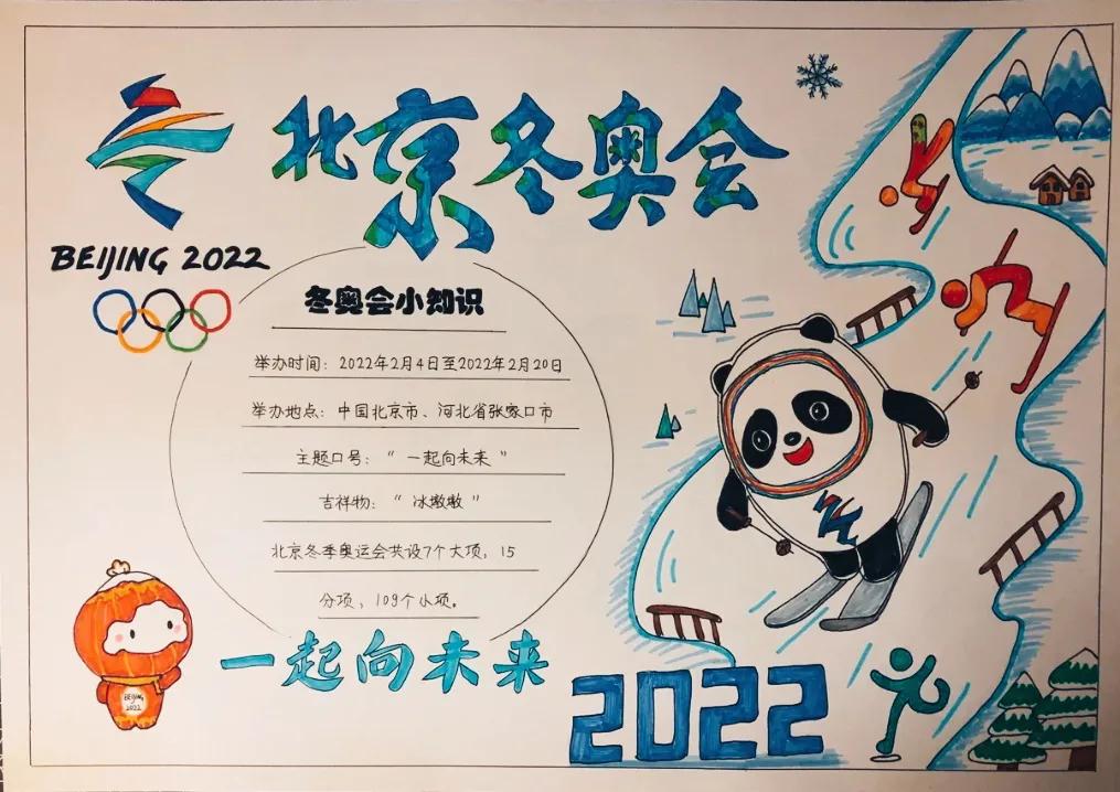 2022中小学生北京冬奥会手抄报图片和文字内容收藏备用