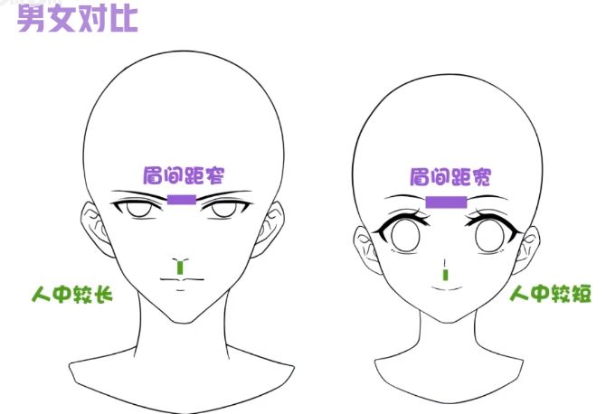 动漫人物五官画法