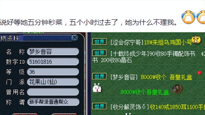 梦幻西游：要继续等吗？要买我吾皇礼包的小姐姐秒菜秒了5个小时