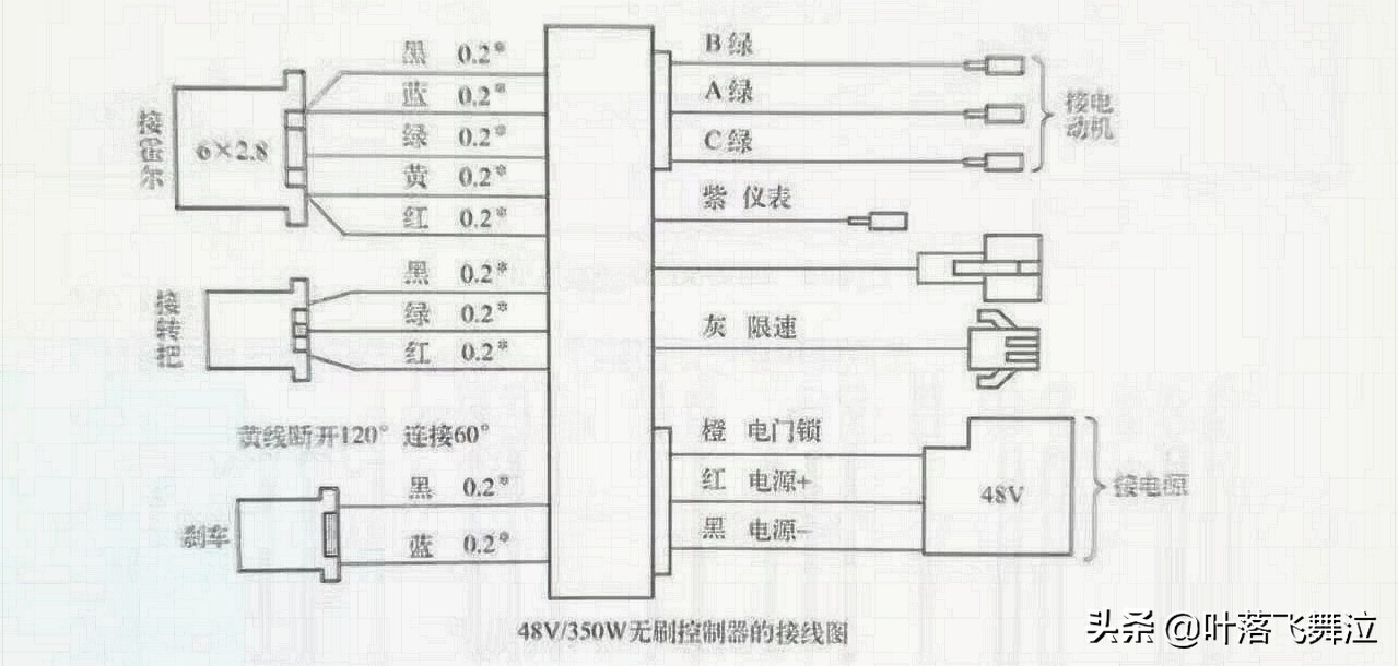 电动车控制器接线图详解电动车控制器电路图与接线图