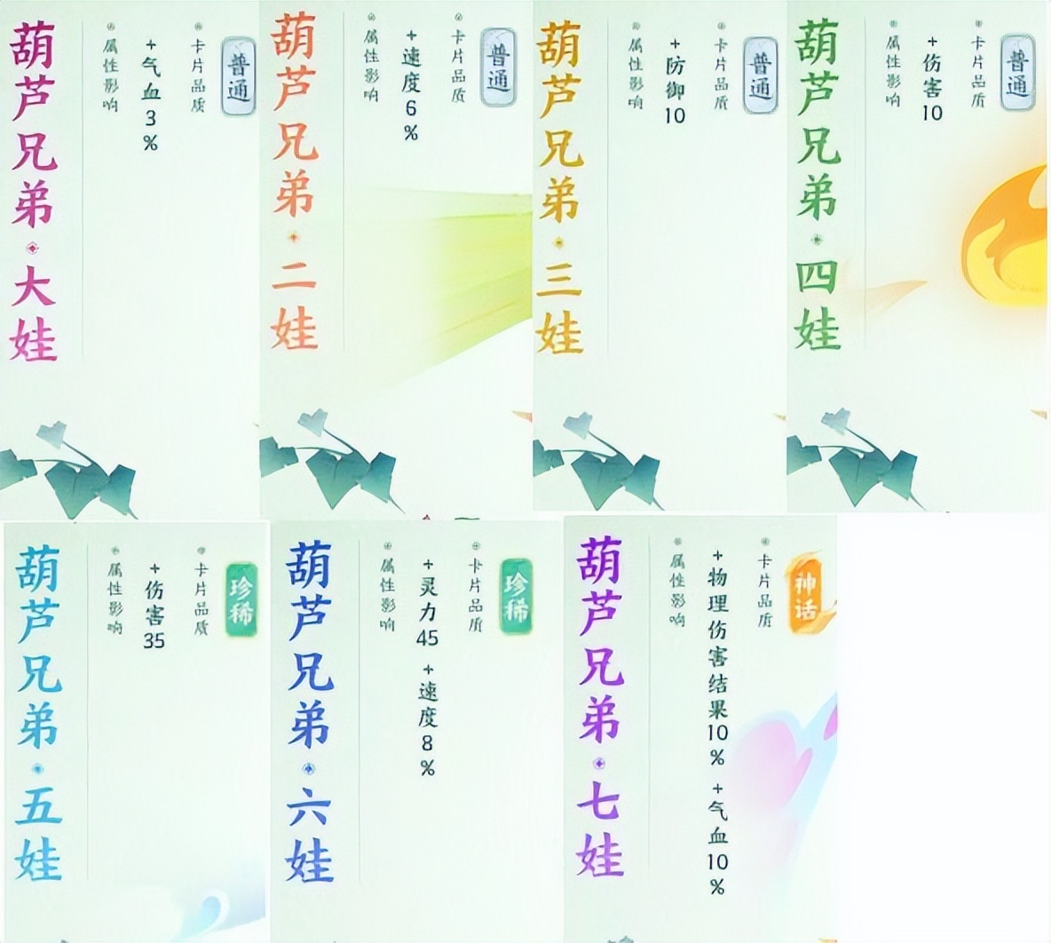 梦幻西游：联名葫芦兄弟上线召唤兽卡片系统，加10%的气血和伤害