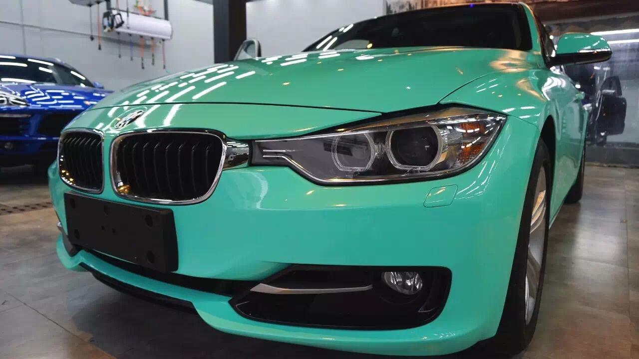 宝马320改色贴膜-tiffany绿_宝马3系车友圈_懂车帝
