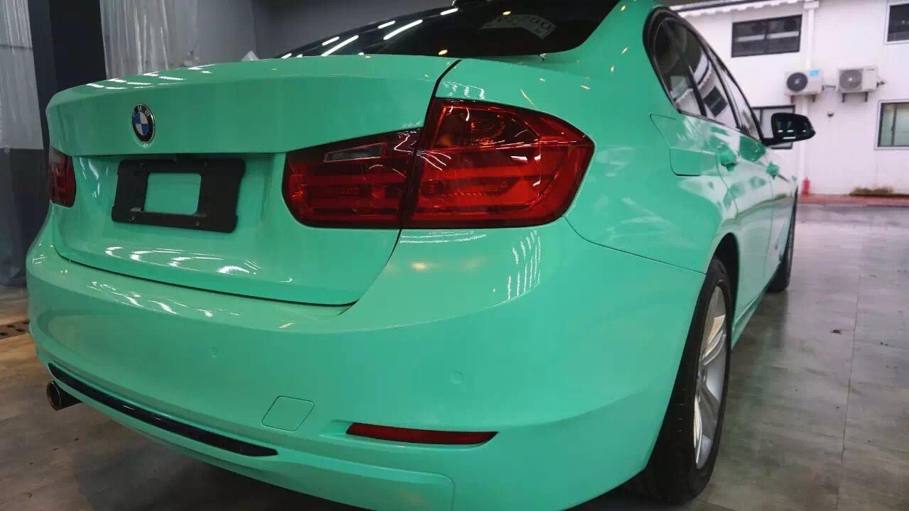 宝马320改色贴膜-tiffany绿_宝马3系车友圈_懂车帝
