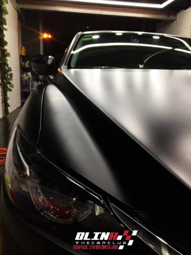 马自达阿特兹改哑光黑色色色色帅