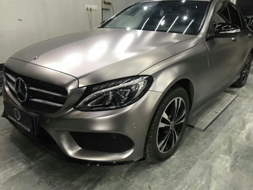 奔驰c200全车改色,电光系列钛金灰,光芒四射,质感超群,高