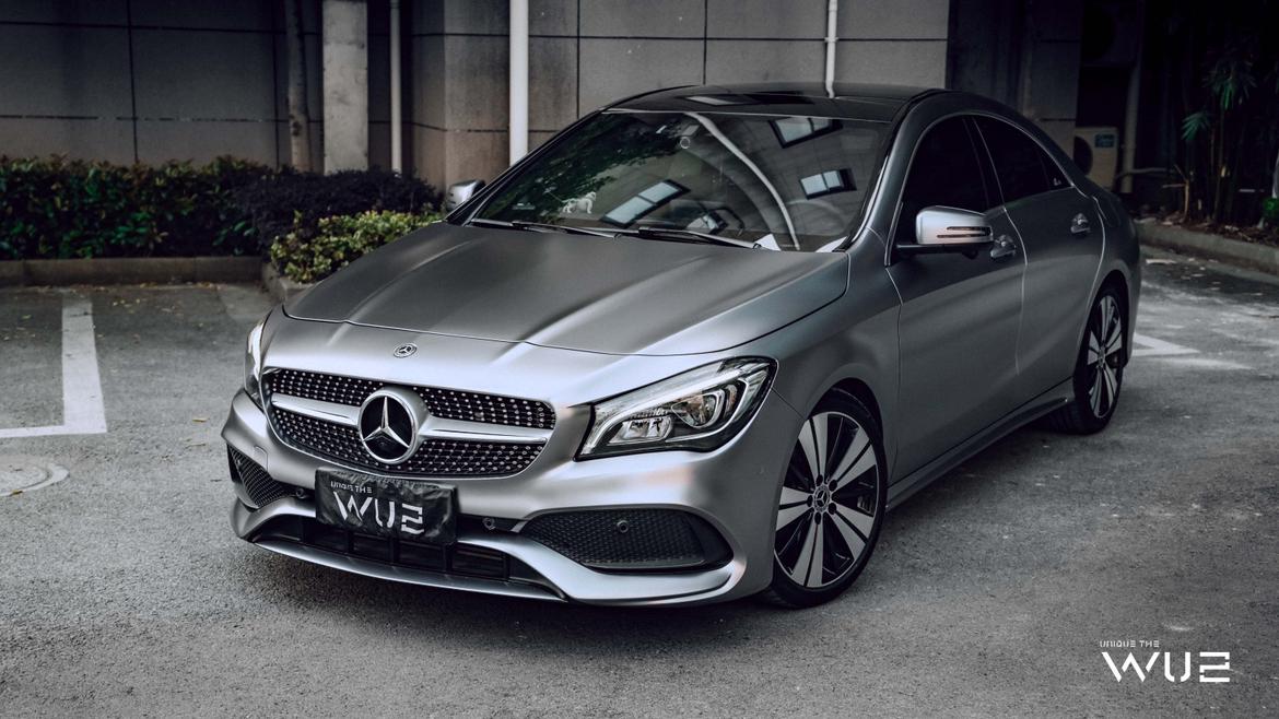 硬核灰苏州奔驰cla改色电光钛银