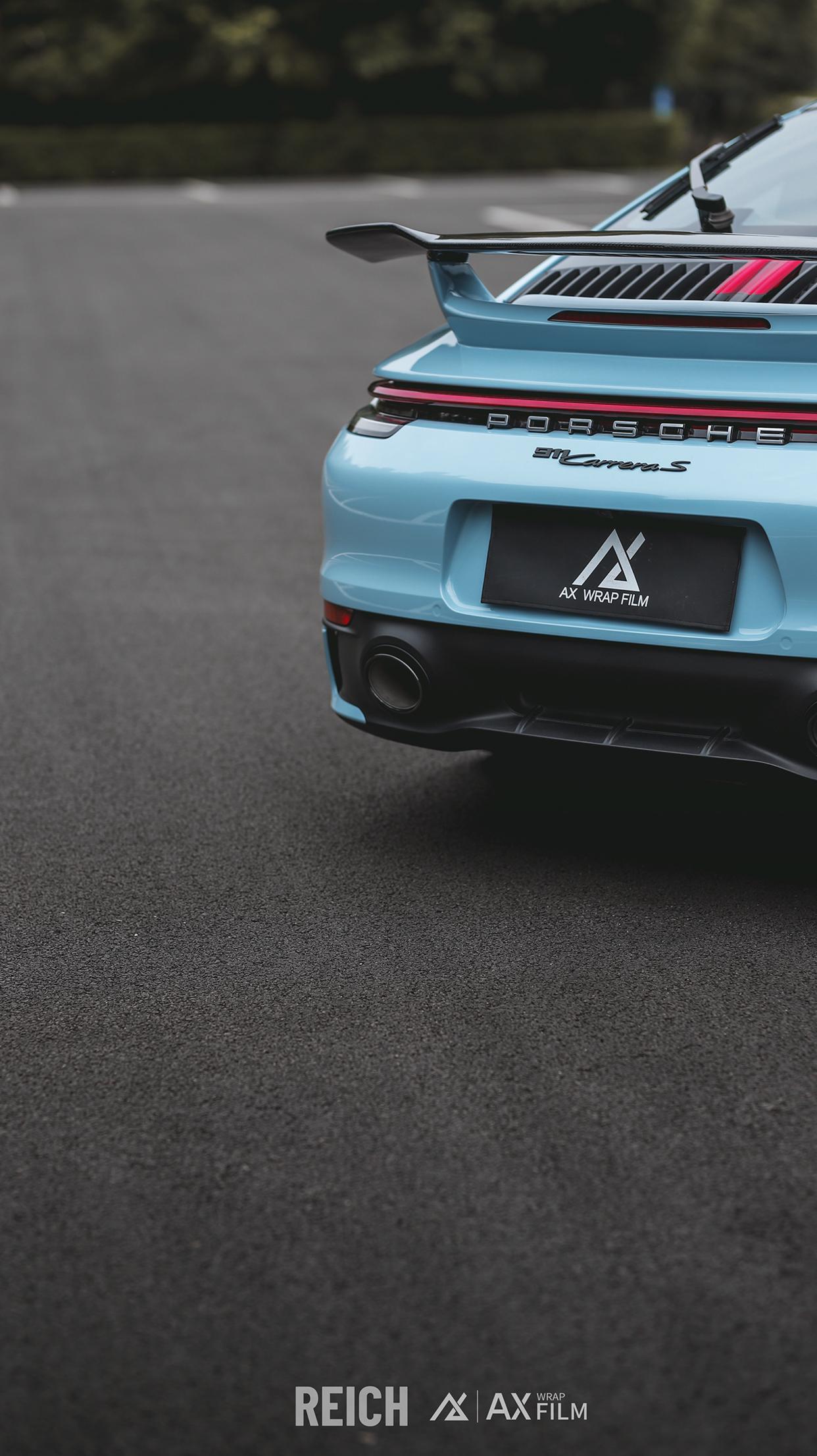 保时捷911改色迈森蓝