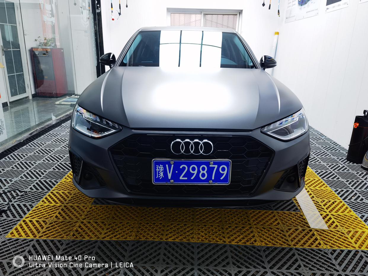 奥迪a4l天云灰哑光车衣