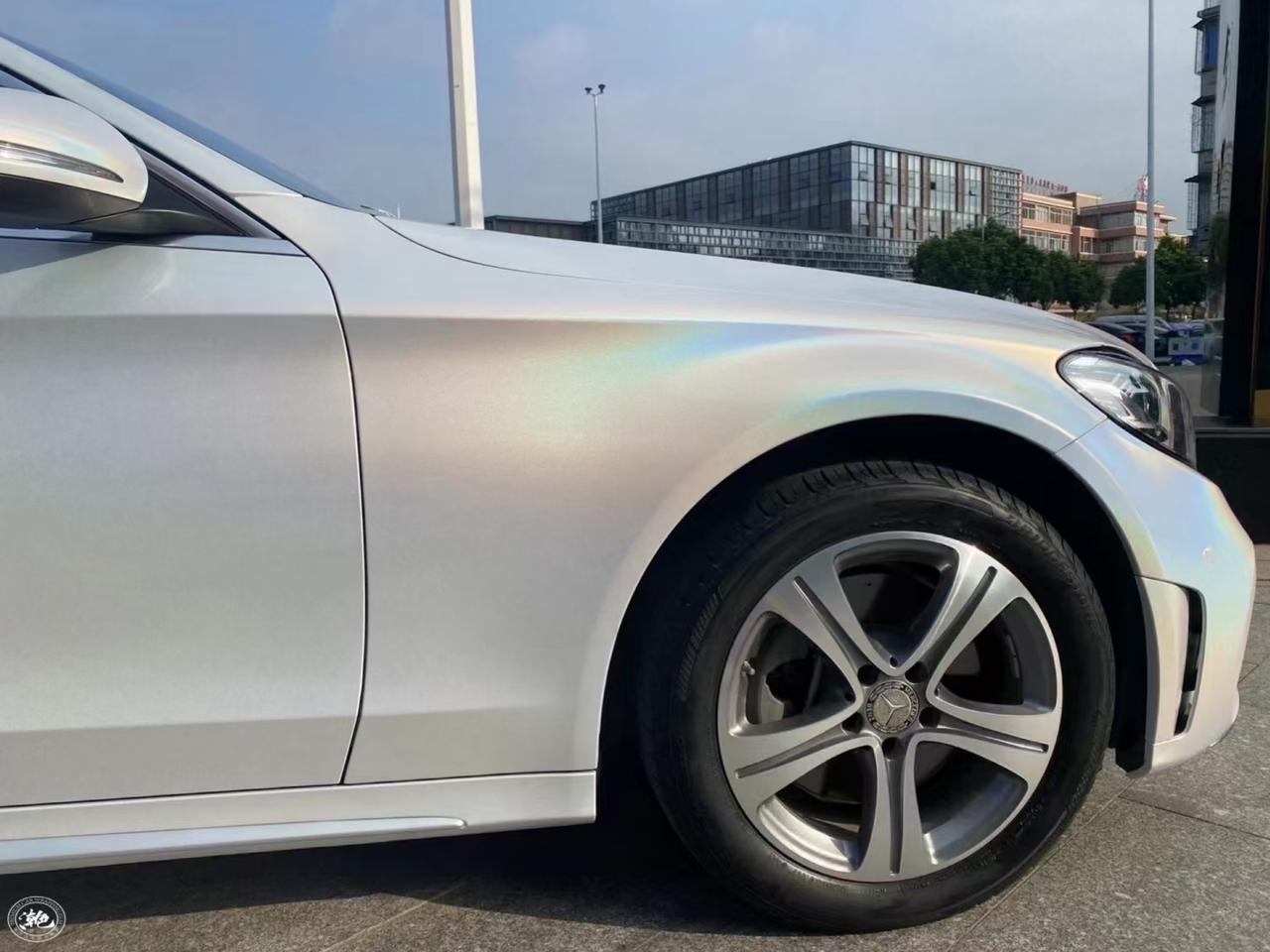 七彩镭射白潮色film奔驰