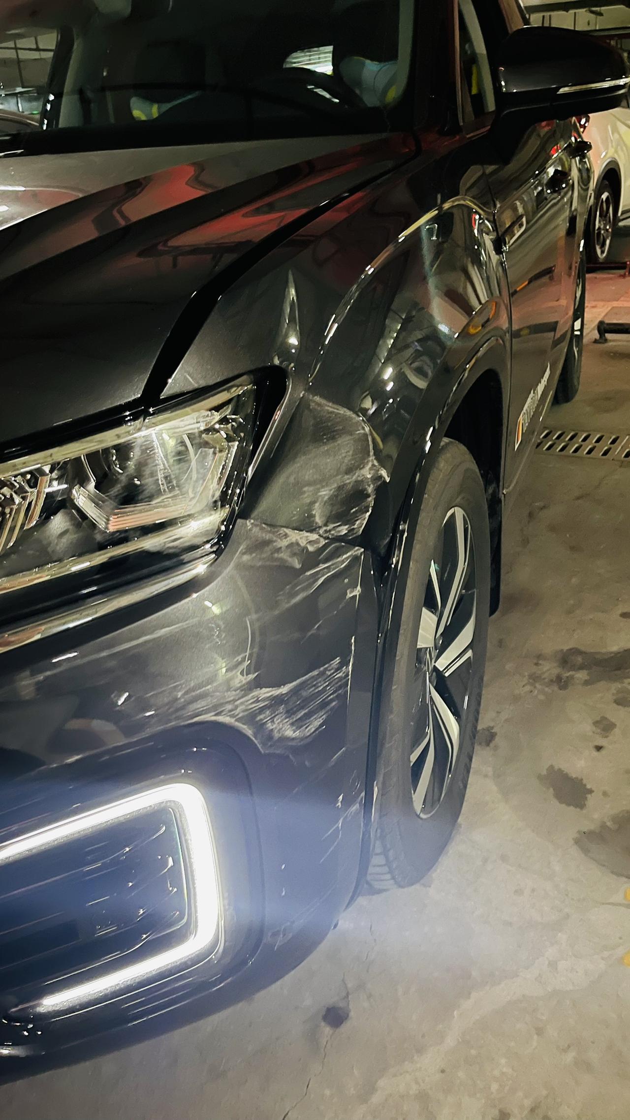 我这会不会是第一撞_探岳gte车友圈_瓦罐菜_懂车帝