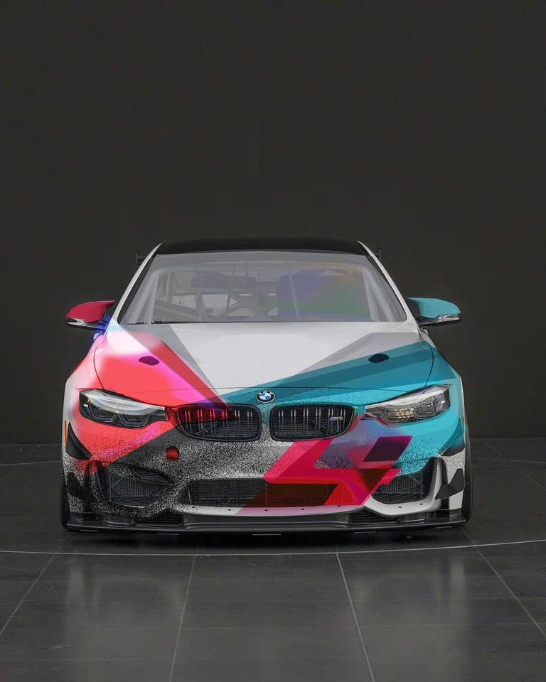 宝马bmwm4艺术拉花