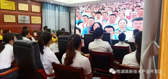 雨湖高新区收听收看庆祝中国共产党成立100周年大会