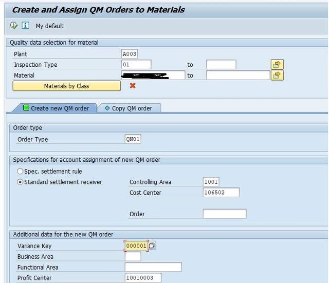 SAP QM Cost of Quality Inspection