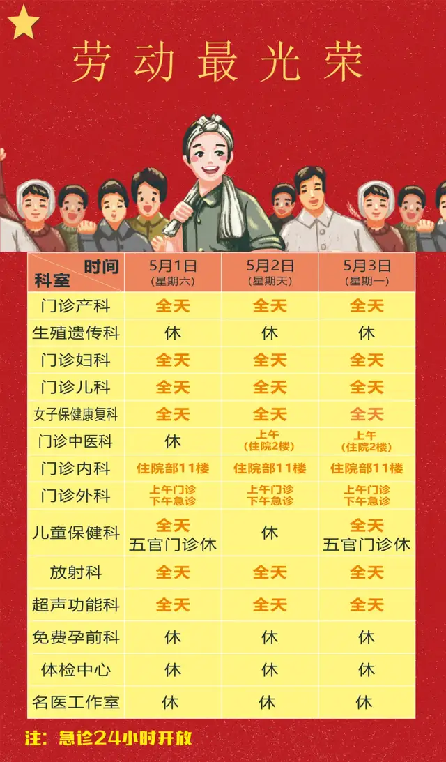 湘潭县妇幼保健院2021年五一劳动节门诊安排