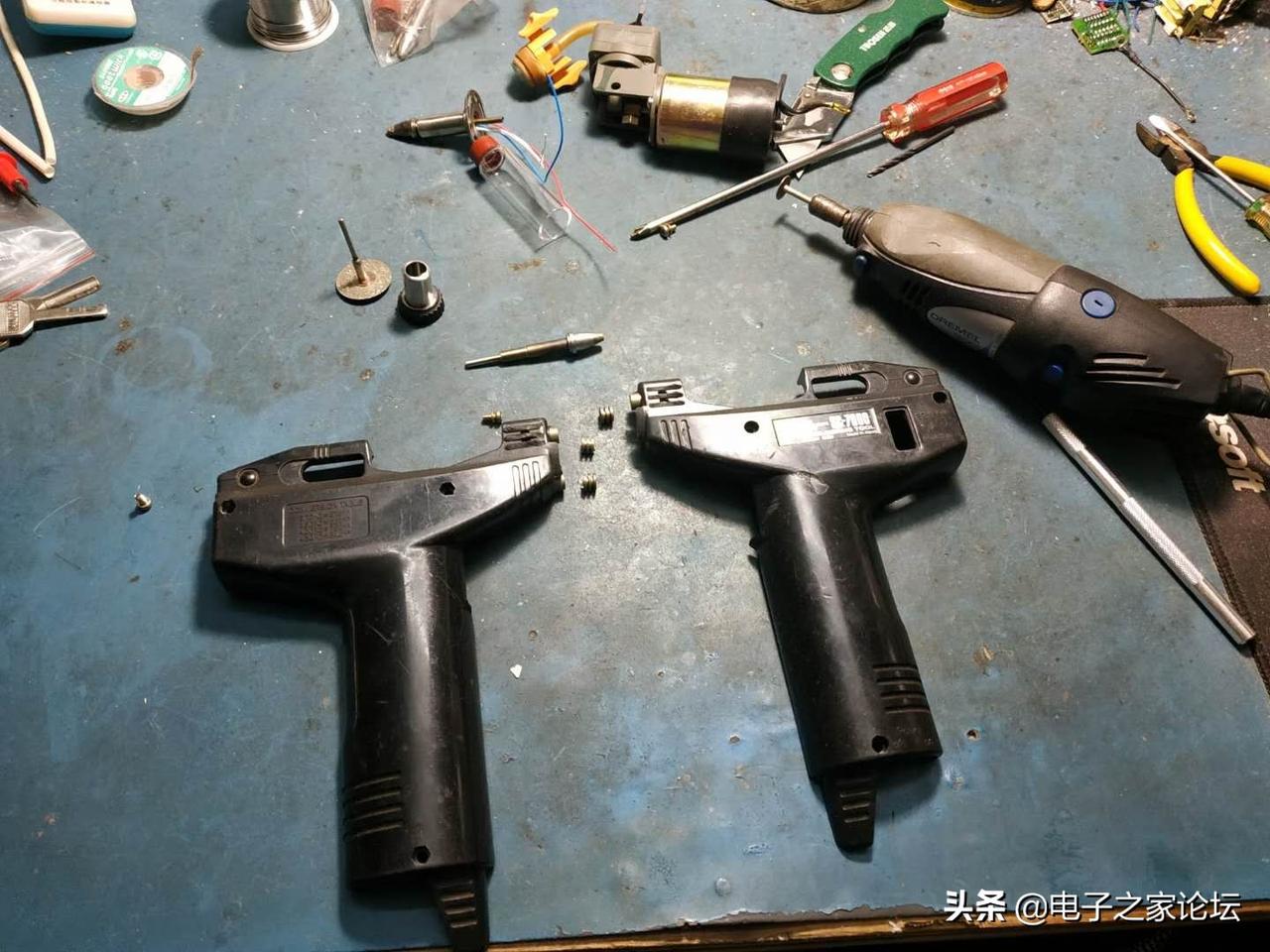 diy改装的电动吸锡器,也叫电动吸锡枪这是我同学发他圈子里