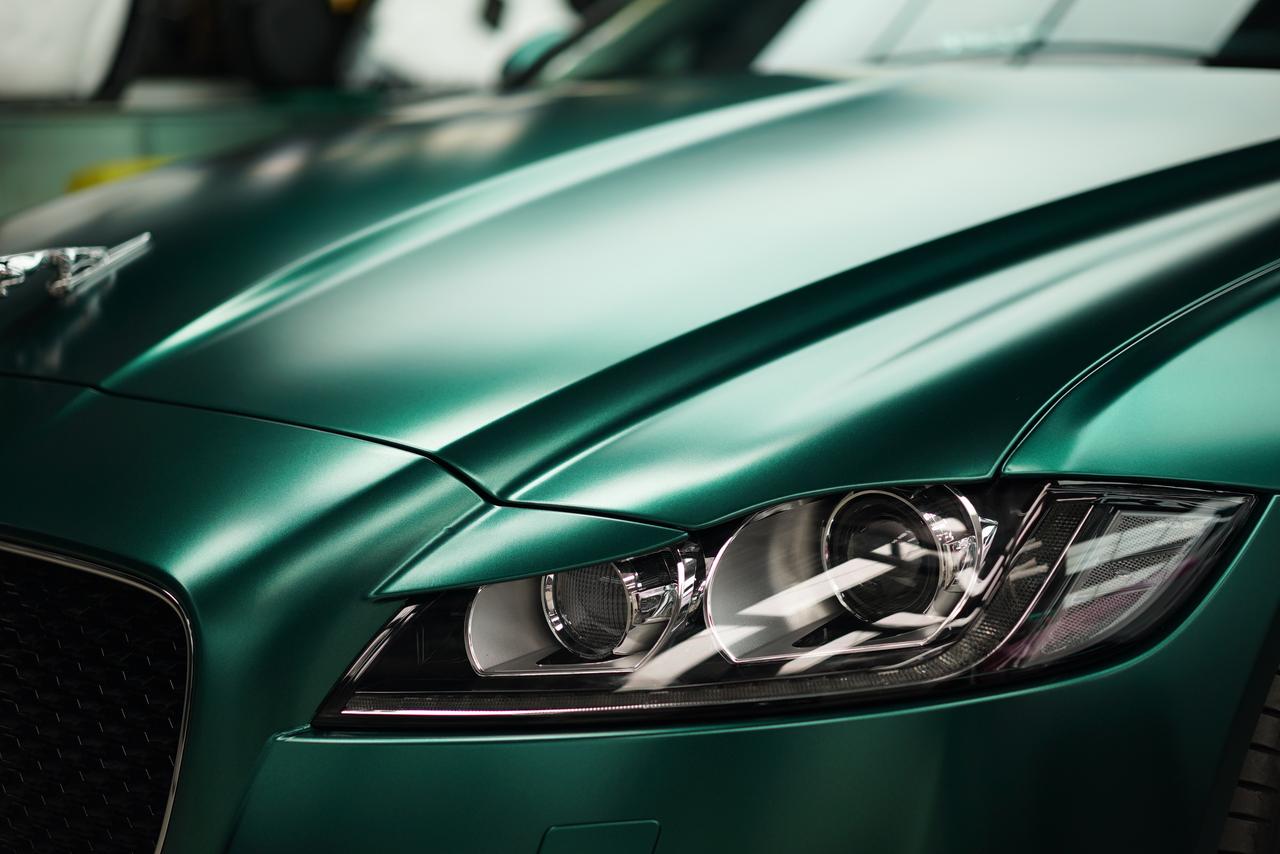 捷豹改色完工绿绿的颜色不错哟_捷豹xfl车友圈_懂车帝