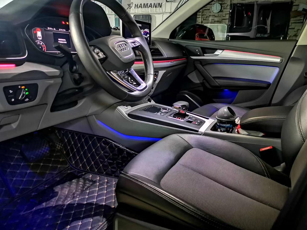 长沙奥迪q5l氛围灯车内的氛围灯会尽量营造出家居的温馨舒适