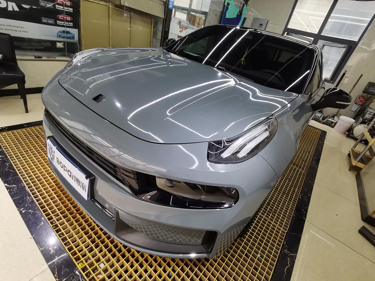 西安领克03改色水泥灰