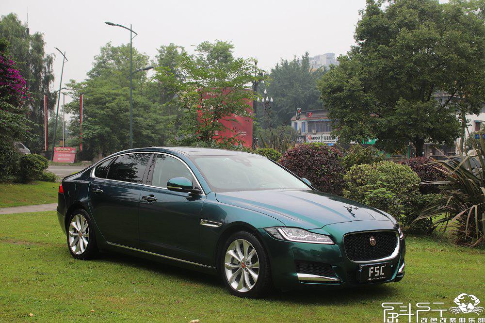 捷豹改色英国皇家绿案例分享_捷豹xfl车友圈_懂车帝