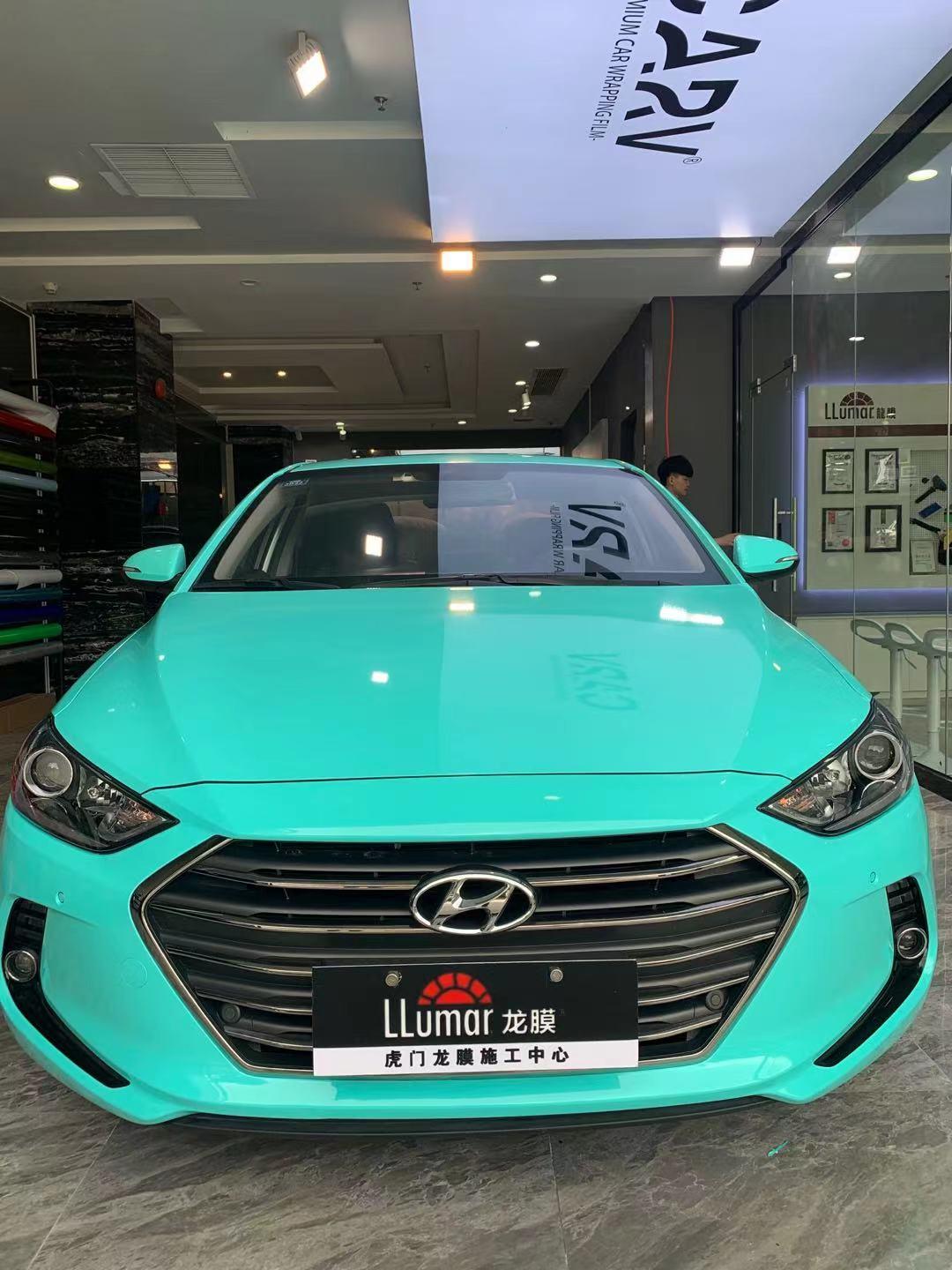 现代领动,改色水晶蒂芙尼色 感觉年轻了好多,今年这个颜色好看