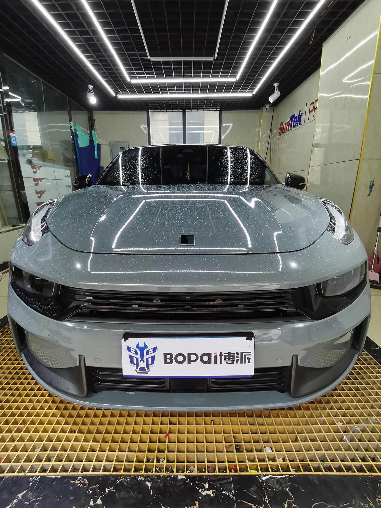 西安领克03改色水泥灰