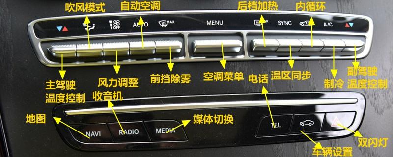 奔驰glc按键图解