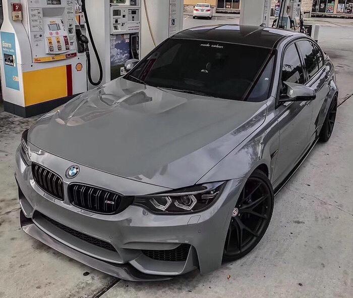 车友们看看我这个宝马3系改得怎么样～这个水泥灰颜色可是我挑了