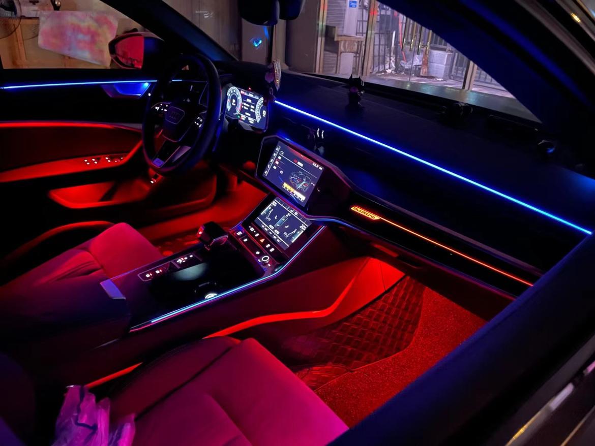 奥迪a6氛围灯套餐氛围灯升降高音中音盖板