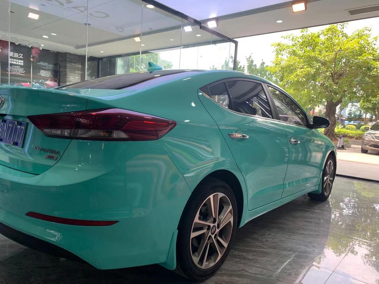 现代领动,改色水晶蒂芙尼色 感觉年轻了好多,今年这个颜色好看