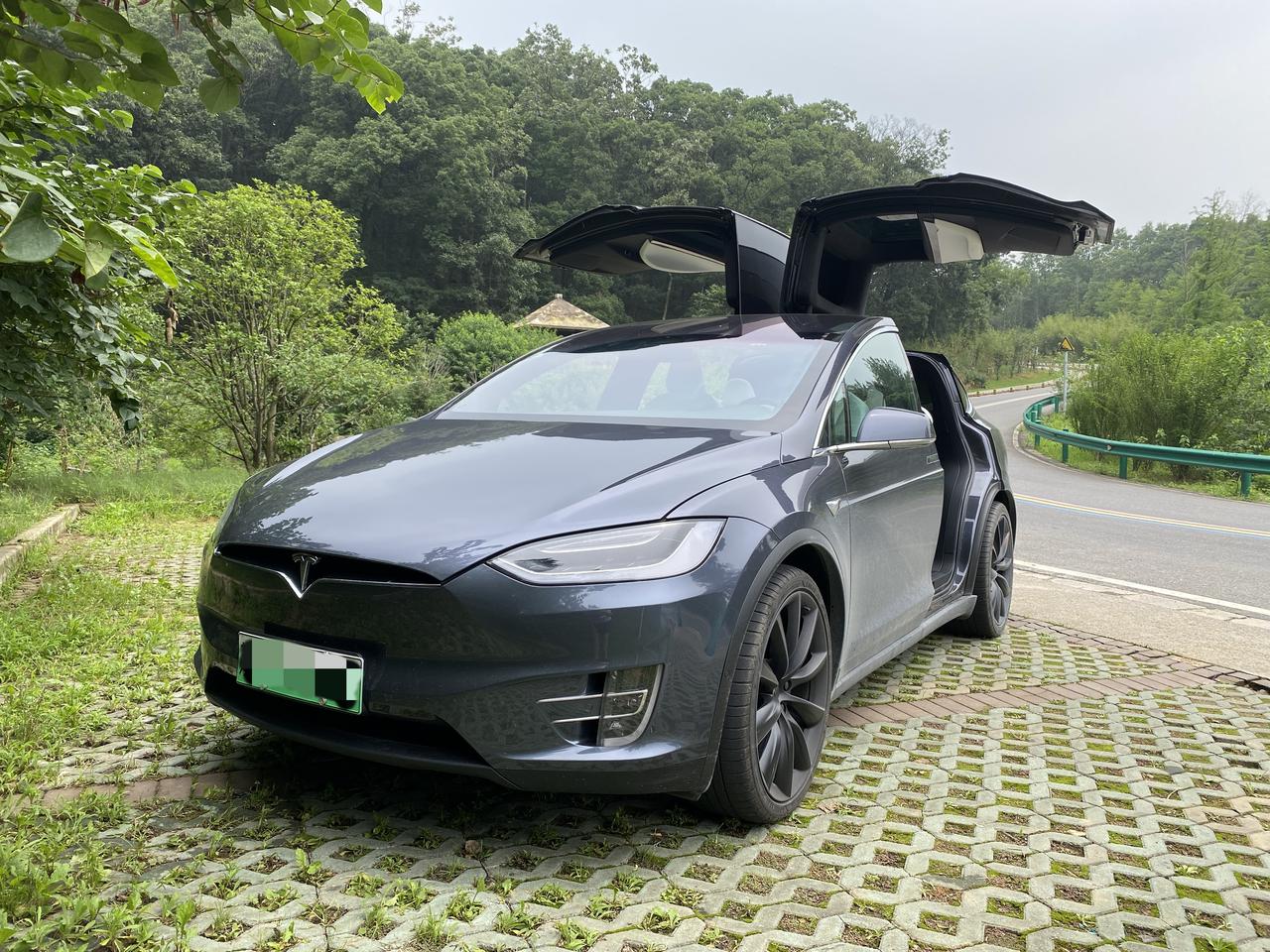 老实说,这辆特斯拉model x有一半的价值都体现在这个鸥翼门上了,当它