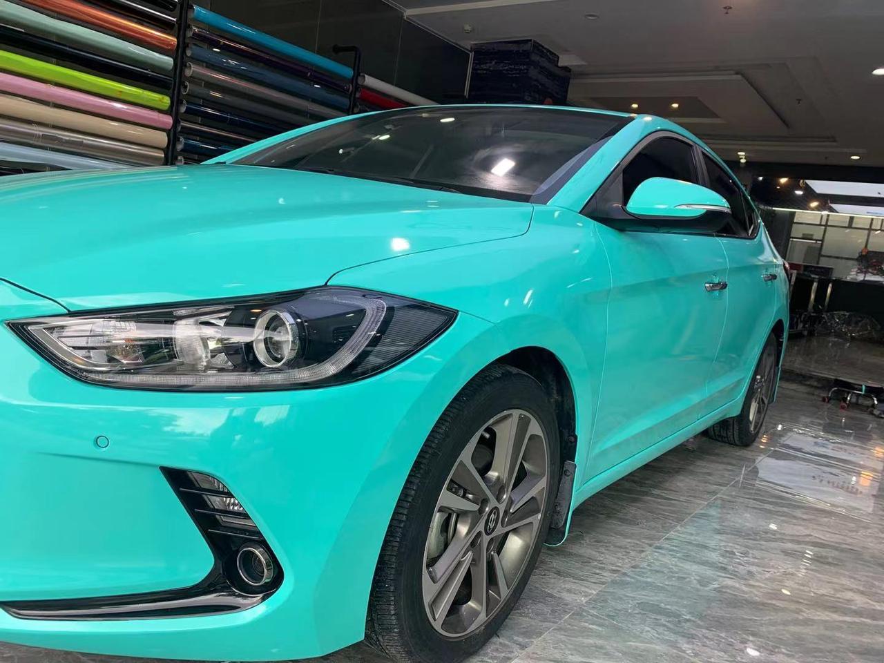 现代领动,改色水晶蒂芙尼色 感觉年轻了好多,今年这个颜色好看