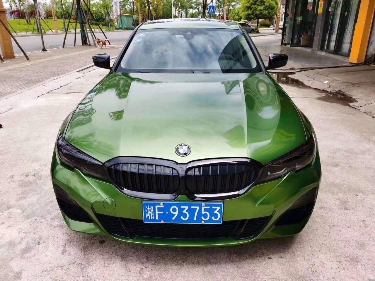 汽车改色贴膜,5系超亮金属曼巴绿_宝马5系车友圈_懂车帝