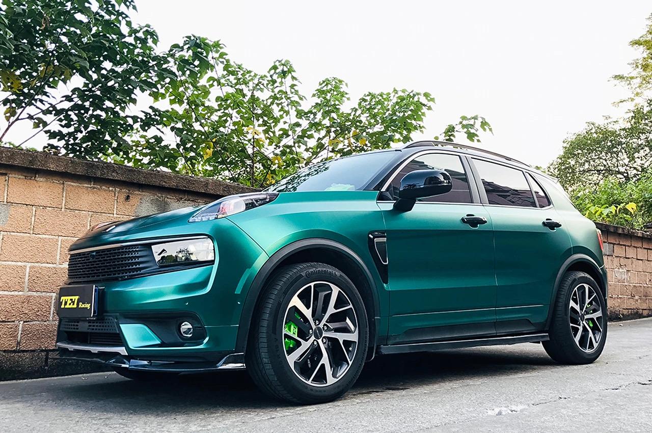 改装车型:领克01 改装产品:p40ns绿色大四卡钳,搭配3