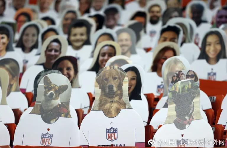 现场|美国超级碗现场坐3万个纸片人 每个收100美元还有动物头像